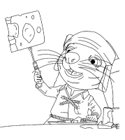 A coloring page of the tale of despereaux